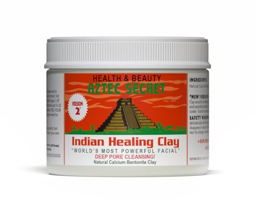 Aztec Secret - Indian Healing Clay 10oz Jar - Deep Pore Cleansing Facial & Body Mask – The Original 100% Natural Calcium Bentonite Clay