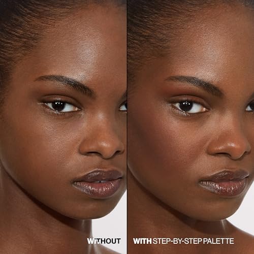 Smashbox Step-By-Step Contour Palette | Sculpt + Glow All-In-One Contour Kit with Blendable + Buildable Formulas, Medium/Deep, 0.3 Ounce