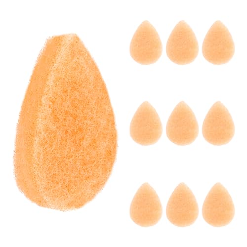 IMPRESA Facial Sponge - Daily Deep Cleansing Face Scrubber - Gentle Exfoliating Pads for Dead Skin Removal - Reusable Face Scrub Pads for Normal to Oily Skin (Natural, Regular)