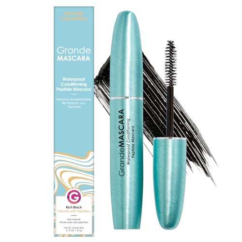 Grande Cosmetics GrandeMASCARA Waterproof Peptide Mascara, Black, 0.2 oz