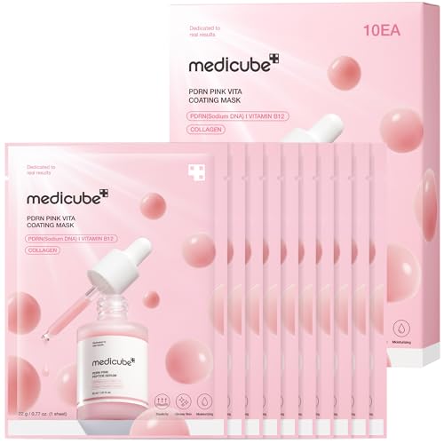 medicube Salmon DNA PDRN Pink Vitamin Coated Sheet Mask 10EA