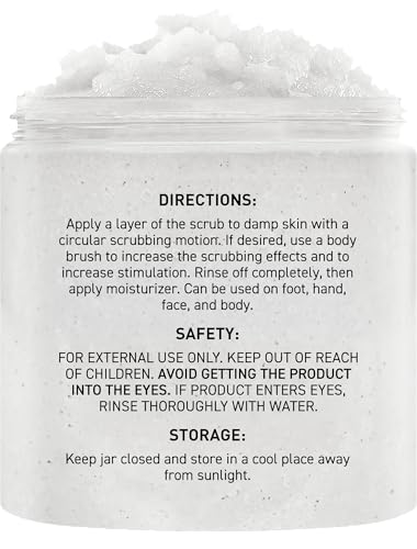 Brooklyn Botany Coconut Milk Body Scrub - Moisturizing and Exfoliating Body, Face, Hand, Foot Scrub - Fights Stretch Marks, Fine Lines, Wrinkles - Great Gifts for Women & Men - 10 oz