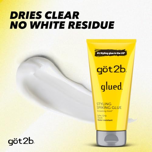 Got2B Glued Styling Spiking Hair Gel 2 - 6 oz tubes + 1 Travel 1.25 oz tube