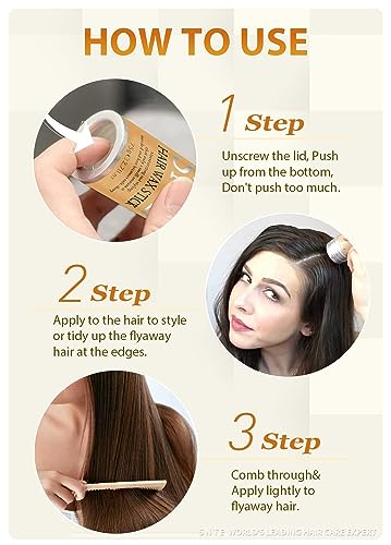 Samnyte Hair Wax Stick, Gel Tamer for Flyaways, Nourishing Slick Stick Pomade for Women & Kids, Slick Back & Styling Cream, Hair Styling Accessories for Teen Girls Gifts, 2.7 Fl Oz