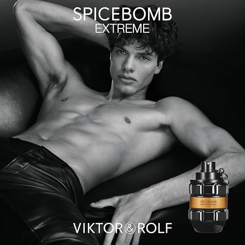 Viktor&Rolf - Spicebomb Extreme Eau de Parfum - Woody & Spicy - Cologne for Men - With Notes of Amber & Vanilla - 3 Fl Oz