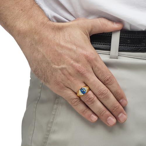 S925 Silver/10K/14K/18K Solid Gold 2CT Emerald-Shaped Black Opal Ring for Men Signet Anniversary Rings Engagement Rings Jewelry for Man Him Father Size 4-16