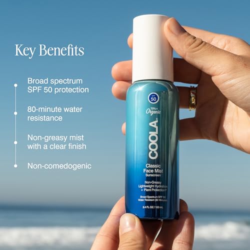 COOLA Face Sunscreen Mist, SPF 50, 3.4 fl oz