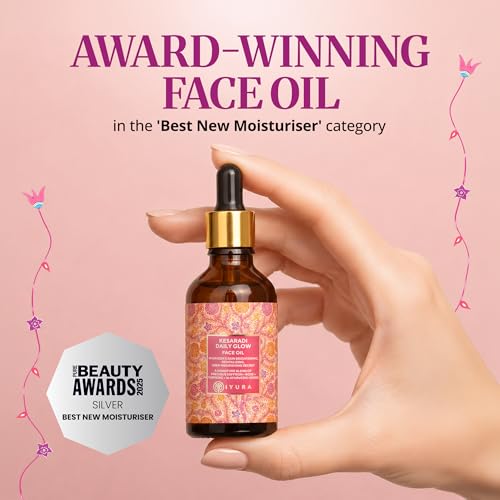 iYURA Kesaradi Face Oil - Rich in Saffron | 100% Natural | For Visibly Brighter Skin - Ayurvedic Face Moisturizer for Dull, Dry, Sensitive Skin; 1.69 fl oz
