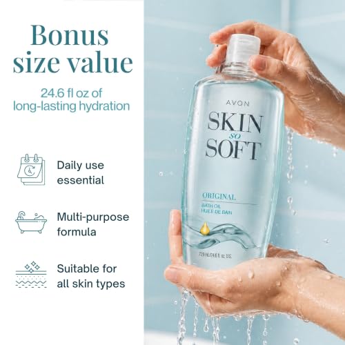 AVON Skin So Soft Original Bath Oil - 24.6 oz - Moisturizing Body Oil
