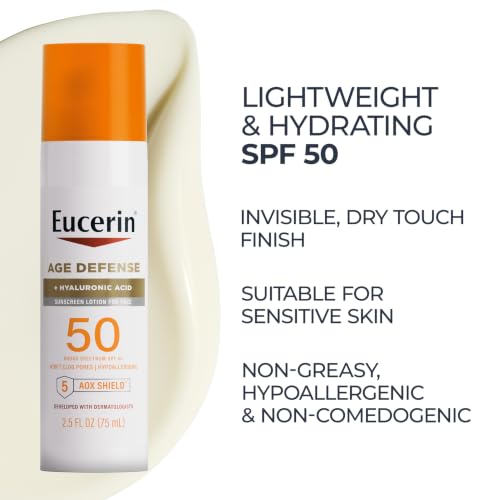 Eucerin Sun Age Defense Face Sunscreen Lotion SPF 50, 2.5 FL OZ