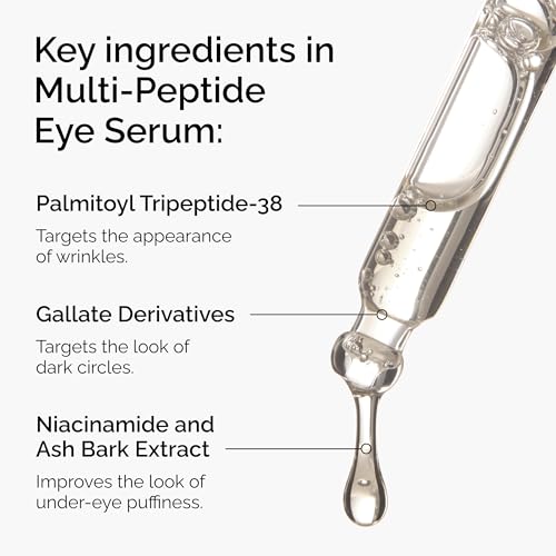 The Ordinary Multi-Peptide Eye Serum, Anti-Aging Formula for Crow’s Feet, Dark Circles & Puffiness, 0.5 Fl Oz