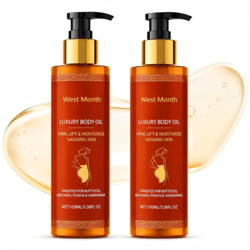 pewatul Body Firming Oil for Women, 2 Pack After Shower Oil for Dry Skin, Lightweight Non-Greasy Moisturizer for Arms Legs Belly (2)