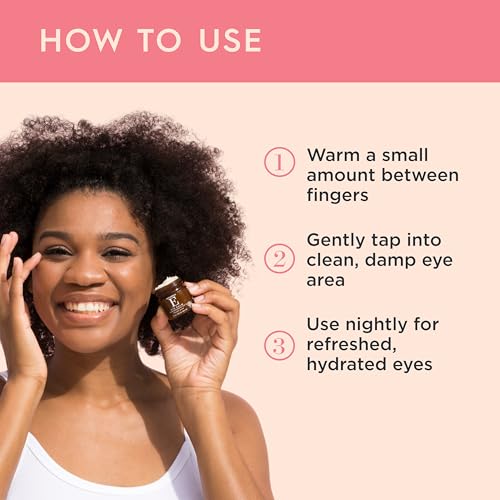 One Love Organics Botanical E Eye Balm – Overnight Eye Treatment for Fine Lines, Dry Skin & Puffiness, Certified Organic & Cruelty Free 0.5 oz