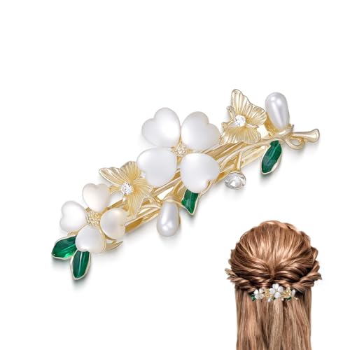 Soumimi Flower Hair Clips for Women Butterfly Flower Hairpins Metal Barrettes, Hair Accessories for Wedding Party Everyday, Gift for Mom Wife Lover