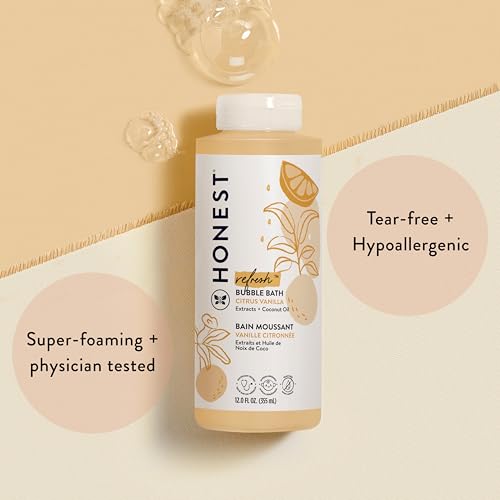 The Honest Company Bubble Bath, Tear-Free, Citrus Vanilla Refresh, 12 fl oz