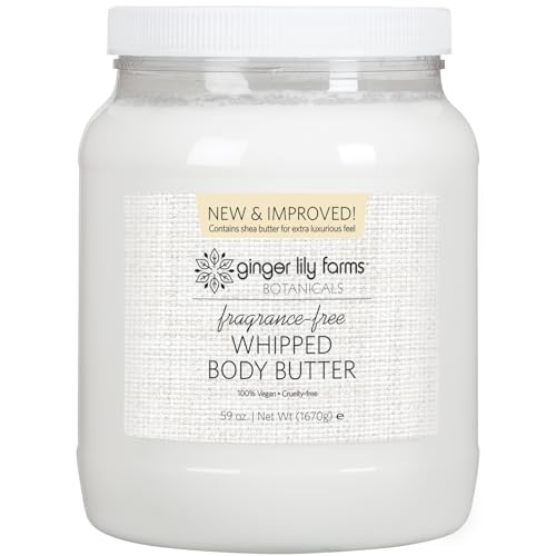 Ginger Lily Farms 59 oz Whipped Body Butter, Fragrance-Free