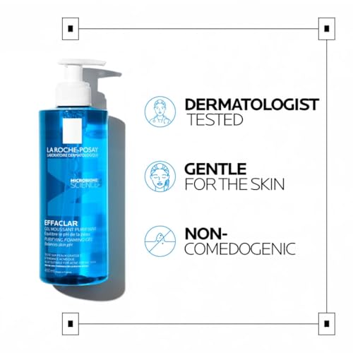 La Roche-Posay Effaclar Foaming Gel Cleanser for Oily Skin, 13.52 fl oz