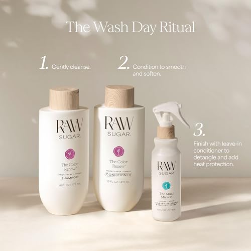 Raw Sugar Shampoo and Conditioner Set, The Color Renew Hair Care Duo, 16 Fl Oz (2 Products) Protects Color, A Renewing Haircare Bundle, Without SLS/SLES & Parabens, Vegan