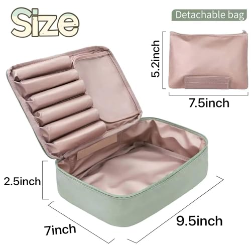 Queboom Travel Makeup Bag Cosmetic Bag Toiletry Bag for Women & Men, Green