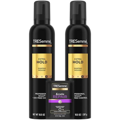 TRESemmé Extra Hold Shaping Mousse 2-Pack + Keratin Hair Mask