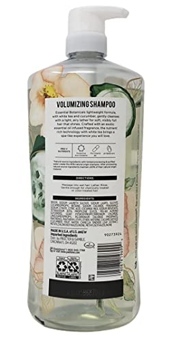 Pantene Essential Botanicals Volumizing Shampoo White Tea & Cucumber, 38.2 Fl Oz