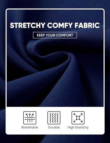 JMIERR Mens Baggy Sweatpants Drawstring Wide Leg Sweat Pants with Pockets Quiet Luxury Big and Tall, 3XL, Bluing