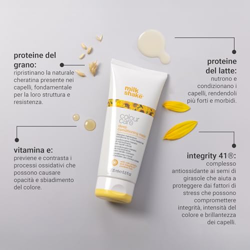 milk_shake deep conditioning mask | for color-treated hair | intensive moisture treatment with milk proteins, coconut oil & Integrity 41® to protect and smooth, 6.8 fl oz / 200 mL