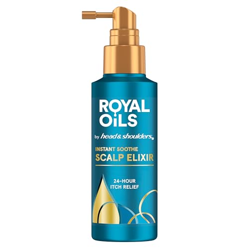Head & Shoulders Royal Oils Instant Soothe Scalp Elixir, 4.2 fl oz, No-Rinse Scalp Relief for Textured Hair