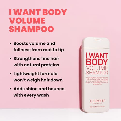 ELEVEN AUSTRALIA I Want Body Volume Shampoo, Sulfate Free - 10.1 Fl Oz