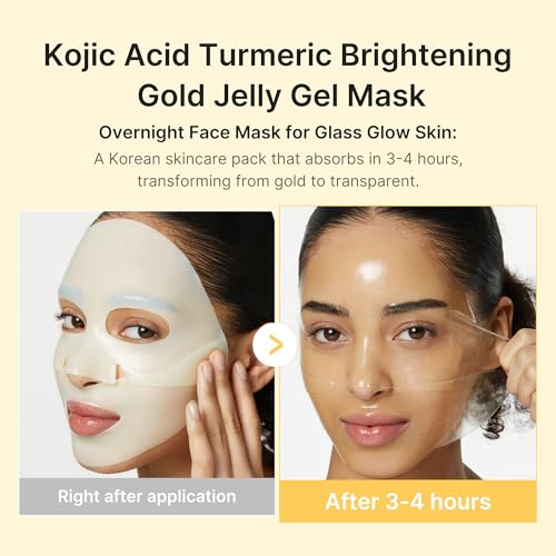 medicube Jelly Gel Mask with Brightening Kojic Acid Turmeric, 4EA
