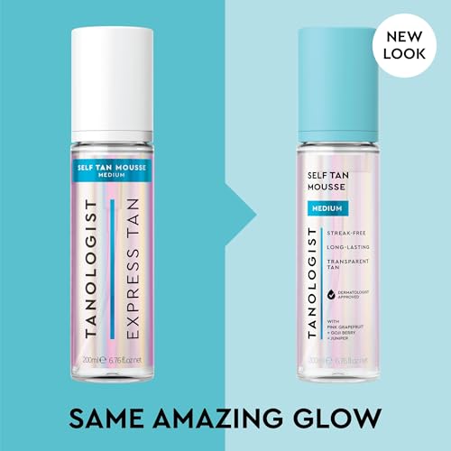 Tanologist Medium Self Tan Mousse, Streak-Free, Natural Glow, 6.76 oz