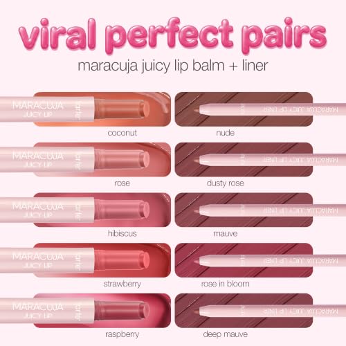 tarte maracuja juicy lip balm gloss – Viral Nourishing Lip Butter Color with High-Shine Hydration, Skincare Infused with Vitamin E, Vegan & Cruelty-Free, full size, Rose