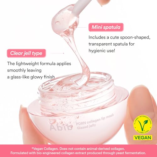 Abib PDRN Vegan Collagen Lip Mask Glazed Jelly 0.38 fl oz | Korean Lip Butter Balm Overnight Sleeping Mask Hydrating Care Moisturizer Treatment for Flakey, Dry Lips