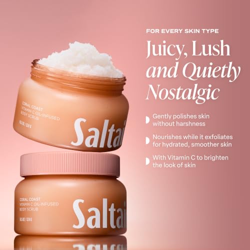 Saltair Vitamin C Oil-Infused Body Scrub | Coral Coast, 18.5 oz
