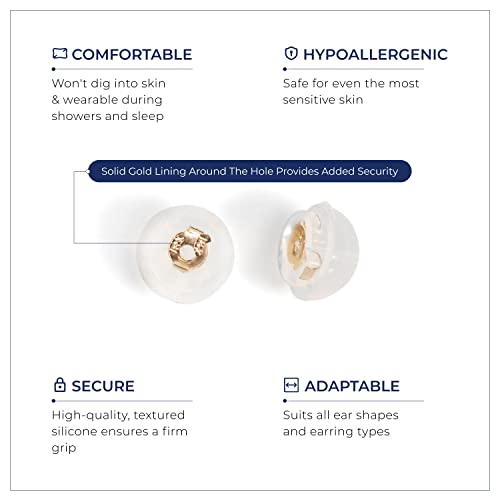 DIAMONBLISS 10K Real Solid Gold Halo Earrings for Women | 10K Yellow Gold Round Halo Studs | 0.5 Carat Cubic Zirconia CZ Simulated Diamond