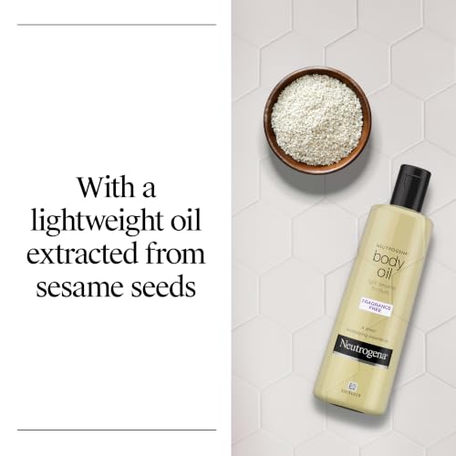 Neutrogena Body Oil Light Sesame Formula, Fragrance-Free, 8.5 fl. oz