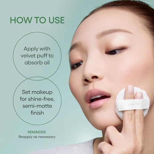 LANEIGE Neo Blurring Powder: Korean Shine Control Compact with Pore Blurring, Smoothing Finish & Travel-Friendly, No Spill Packaging, Refill