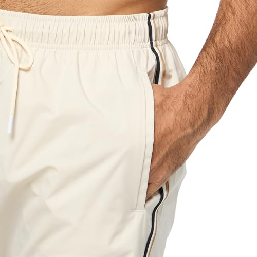BOSS, Iconic Stripe Swim Trunks, Cream Gloss, XL