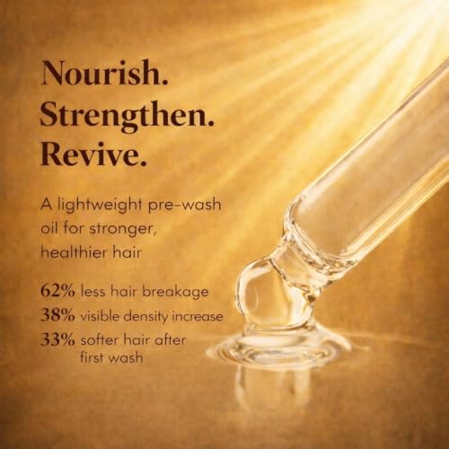 Ayurvedic Hair Growth Oil – Amla, Bhringraj & Argan – Reduces Hair Fall & Dry Scalp, Strengthens Roots, Supports Hair Growth, Tames Frizz – Vegan, Cruelty-Free – 50ml