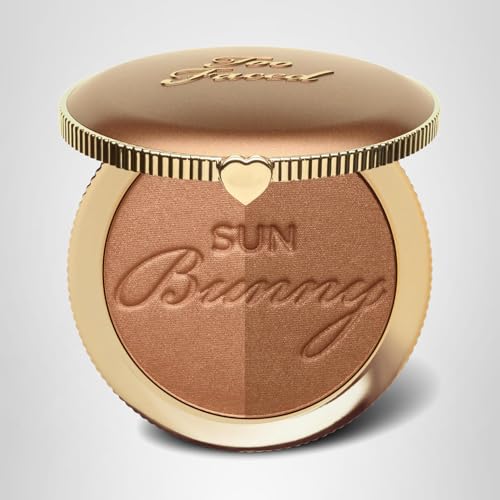 Too Faced Sun Bunny Bronzer | Buildable Highlighter + Bronzer Duo for Luminous Glow and Sun-Kissed Finish, 0.28 Ounce