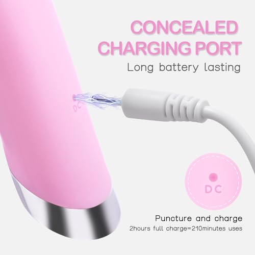 PRITECH Facial Cleansing Brush, Rechargeable Silicone Face Scrubber with Heat Massage End, Vibrating Exfoliator Scrubber for Deep Cleaning, Waterproof Face Brush for Women and Men (Pink)