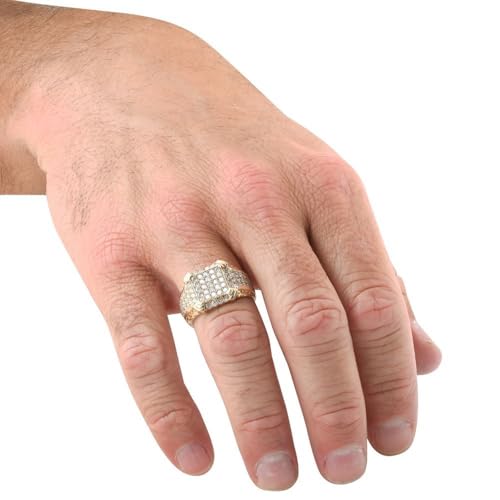 P3 POMPEII3 Pompeii 2 1/4Ct Diamond Mens Ring in 10k Yellow Gold - Size 9
