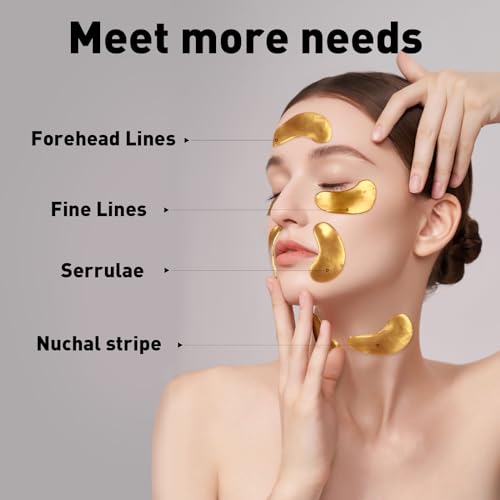 CHMI 24K Gold Under Eye Patches 50 Pairs Collagen, Dark Circles, Wrinkles