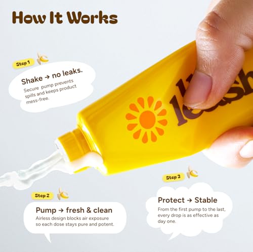 Unleashia Niacinamide Banana Sun Serum SPF Sunscreen, Glow & Brightening & Hydrating, No White Cast Lightweight Face Sunscreen, Fast Absorbing, Non-Sticky 1.35 oz
