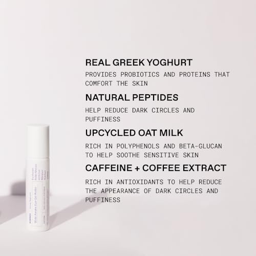 KORRES Greek Yoghurt Wide Awake Eye Gel Roller Ball Serum, 0.51 fl oz