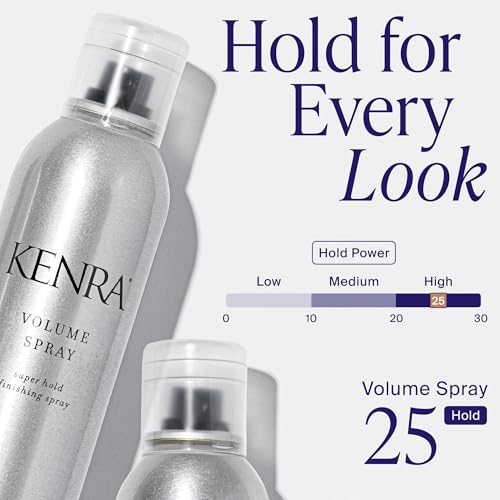 Kenra Professional Volume Spray 25 50% | Super Hold Finishing & Styling Hairspray | Flake-free & Fast-drying | Wind & Humidity Resistance | All Hair Types | 10 oz