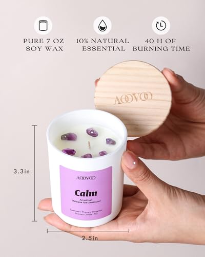 AOOVOO Calm Candles Set for Women - 4 Pack Soy Candles for Home Scented