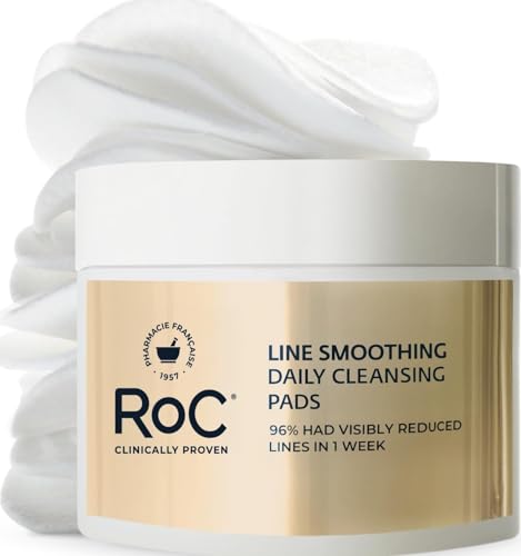 RoC Resurfacing Disks, Line Smoothing Exfoliating Makeup Remover Pads 28 CT