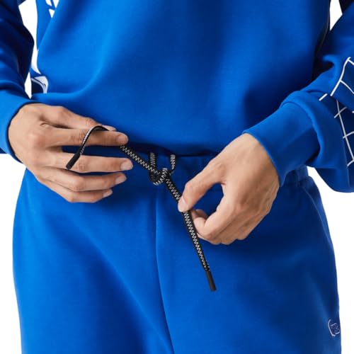 Lacoste Men's Slim Fit Oversized Branded Trackpants, Marina, Medium