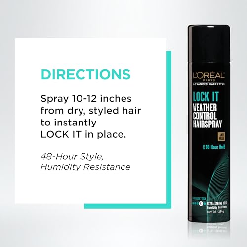 L'Oreal Paris LOCK IT Weather Control Hairspray (Packaging May Vary)